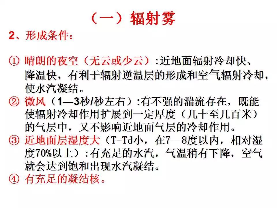 地理雾专题，高中地理雾的成因 